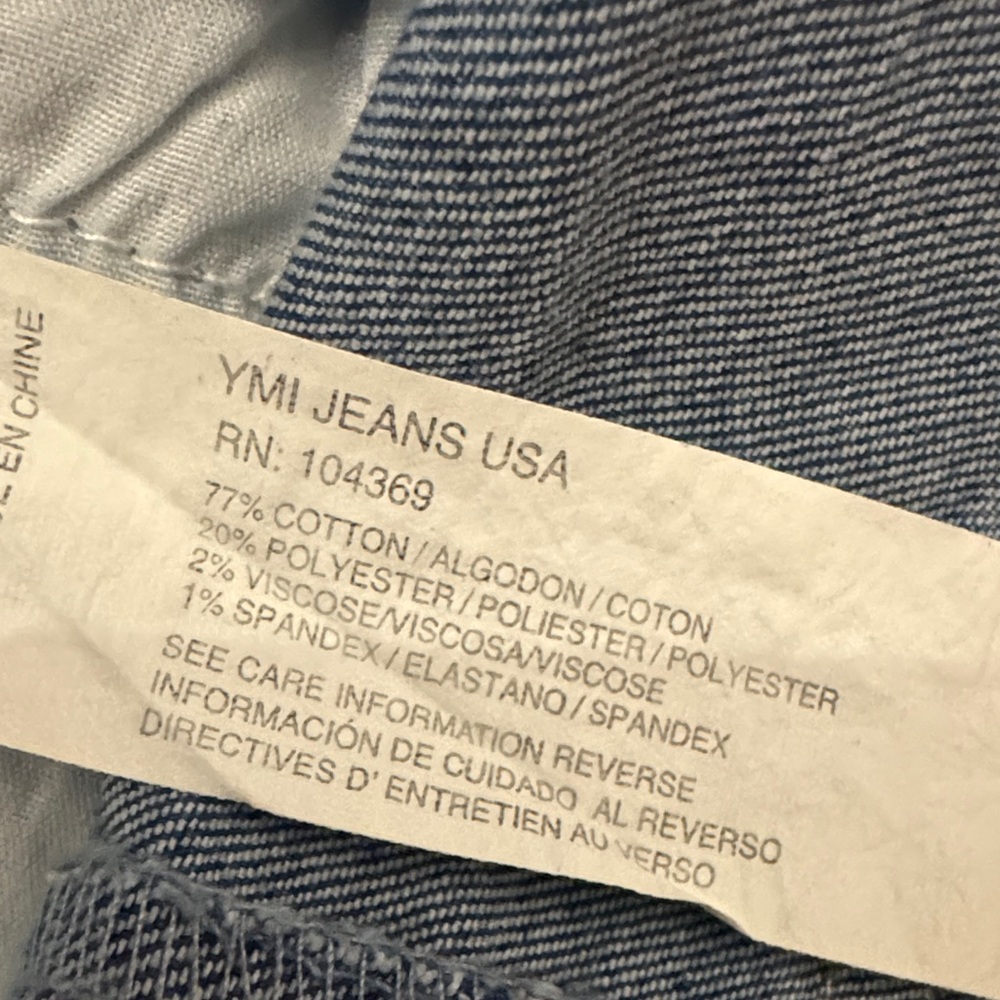 YMI — Blue Denim Overall Cut-Off Shorts - Picture 9 of 12